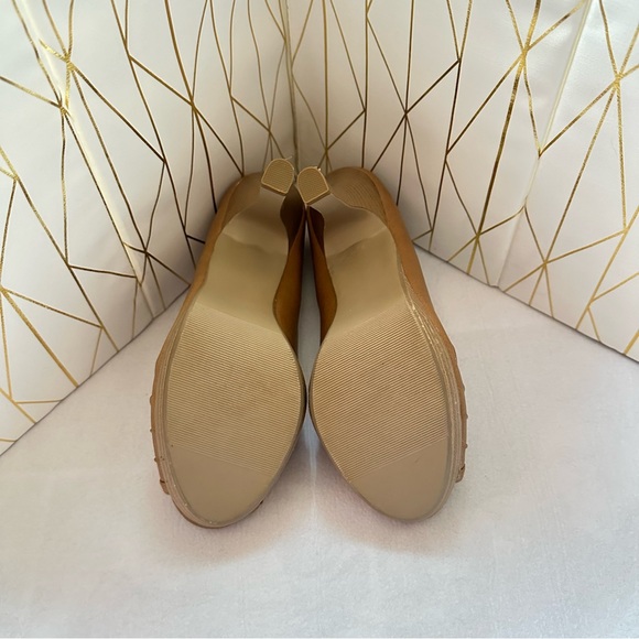 Xhilaration 3” Open Toe Wood Pumps - Tan/Brown - Size 7.5 - Picture 7 of 11